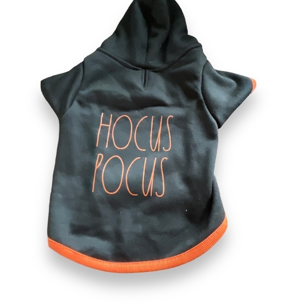 Rae Dunn Dog‎ Costume Sweater Hocus Pocus Orange Black Halloween Goth Size Small